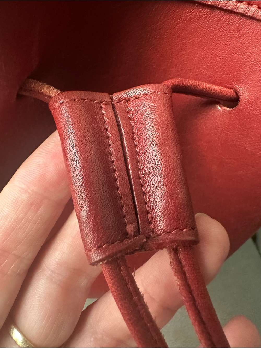 COACH VINTAGE RED LEATHER LULA'S BUCKET DUFFLE BAG 9952 - Picture 10 of 10